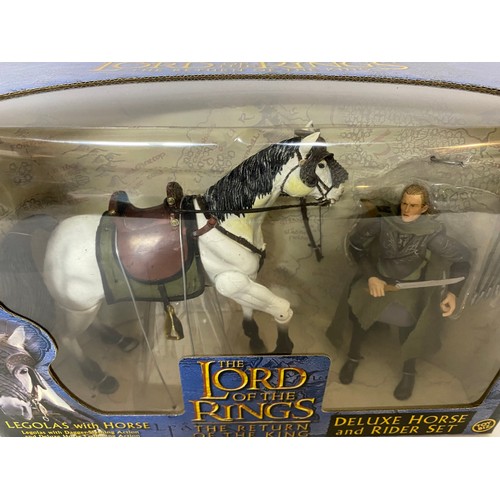 767 - Toy Biz Lord of the Rings, Return of the King Deluxe horse and rider set, Legolas the Elf and Horse.... 