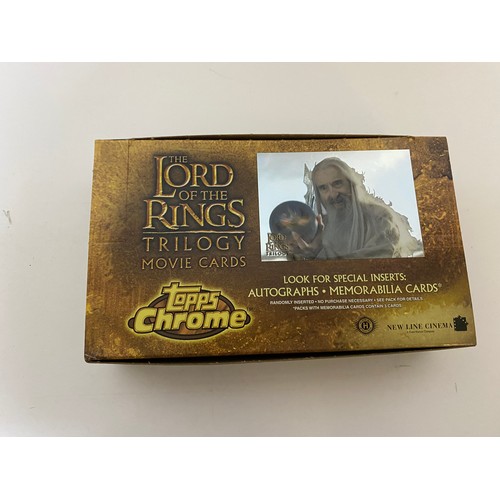 779 - 15 x sealed packets, Topps Lord of the Rings Chrome Trilogy cards in box made in 2004