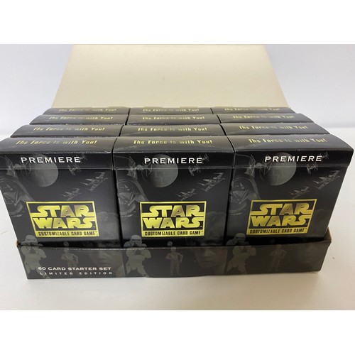 781 - Star Wars CCG premiere cards boxed set of 12 smaller boxes, Each box contains common, uncommon and r... 