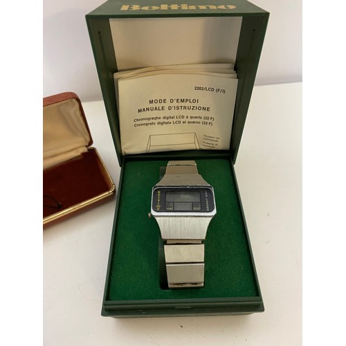 800 - 2 x Swiss watches, a Beltime Watch Co. LCD Zurich-Kloten Modele Deposè and a Sarcar ladies watch. Bo... 