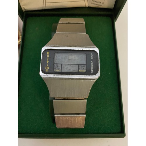 800 - 2 x Swiss watches, a Beltime Watch Co. LCD Zurich-Kloten Modele Deposè and a Sarcar ladies watch. Bo... 