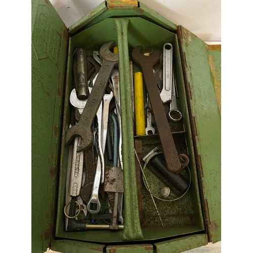 814 - 2 metal toolboxes and assortment of tools