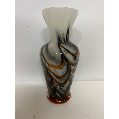 699 - 1970's Carlo Moretti Opaline Florence vase 35cms tall