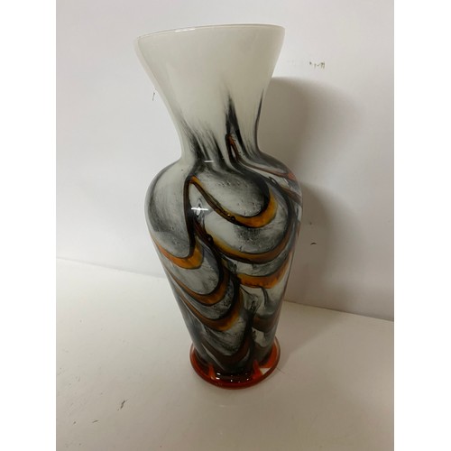 699 - 1970's Carlo Moretti Opaline Florence vase 35cms tall