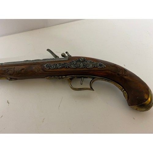 703 - Vintage ornamental flintlock pistol