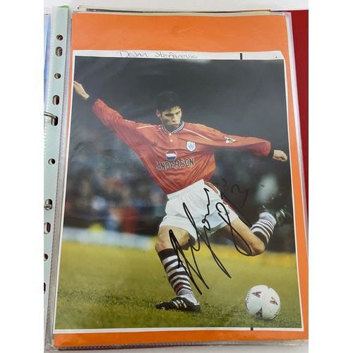 584 - Album of Blackpool FC footballers hand signed autographs