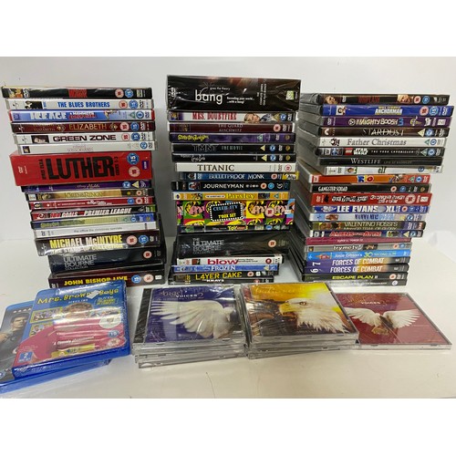 707 - Selection of new and sealed DVD's and CD's