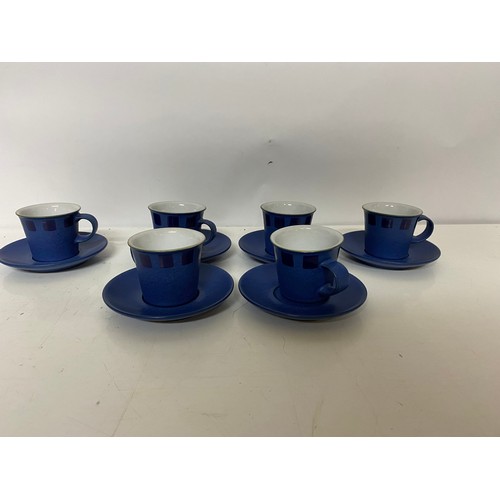 712 - Set of 6 x Denby Refex espresso cups and saucers.