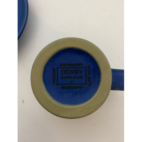 712 - Set of 6 x Denby Refex espresso cups and saucers.