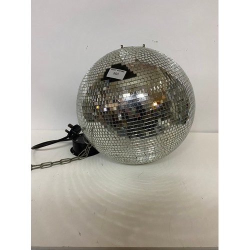 860 - Mirrored eletrical glitterball, untested