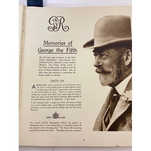 917 - Commemorative book on King George V and King Edward VIII and coronation cup and saucer of George and... 