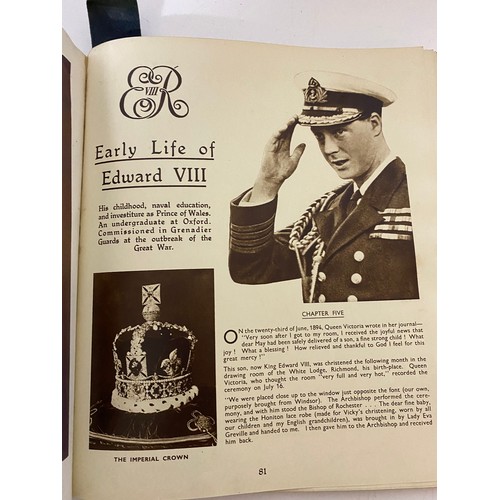 917 - Commemorative book on King George V and King Edward VIII and coronation cup and saucer of George and... 