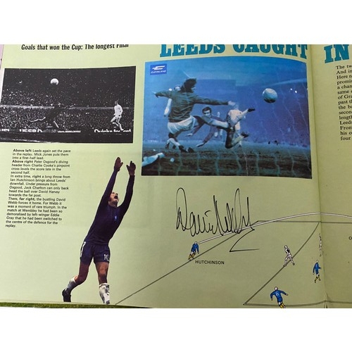527 - 1972 Golden Goals sticker album complete with hand signed autographs from Rodney Marsh, David Harvey... 