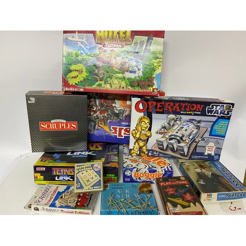 717 - Box of assorted board games, Risk, Hotel, Tycoon and others