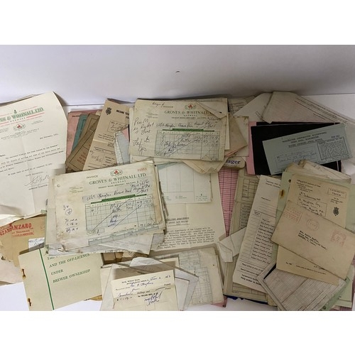548 - Large selection of ephemera relating to Grove and Withnall Brewery Salford and The Grove Inn Salford... 