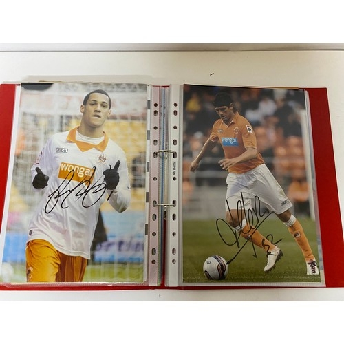 584 - Album of Blackpool FC footballers hand signed autographs