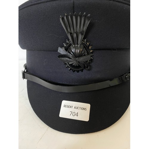 704 - Men's Chauffeurs drivers cap with black cockade