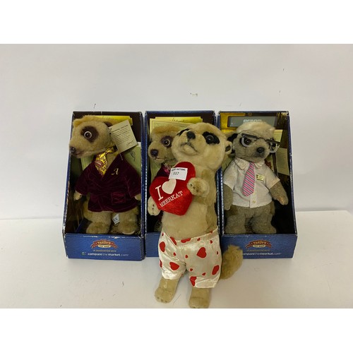 937 - Selection of 4 x meerkats, 3 x boxed with certificates.