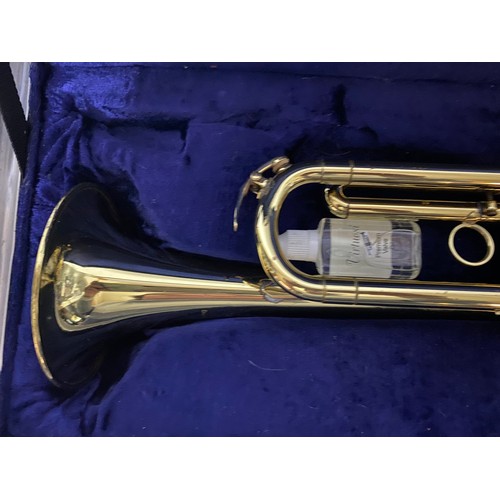 947 - Boosey and Hawkes 400 trumpet in hard case with book