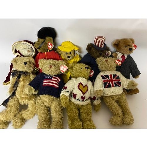 638 - Selection of soft toy bears from TY