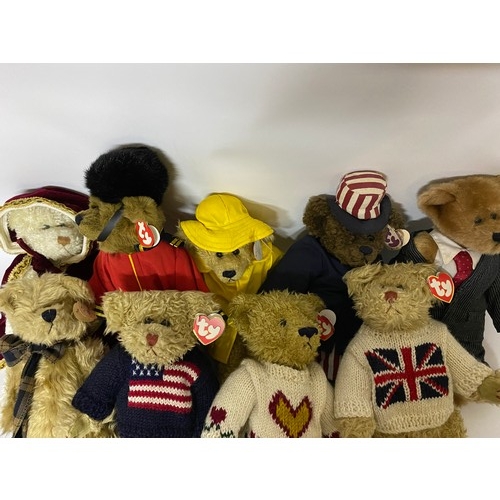 638 - Selection of soft toy bears from TY
