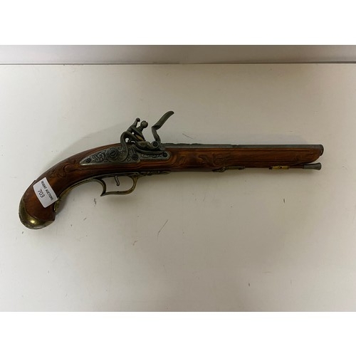 703 - Vintage ornamental flintlock pistol