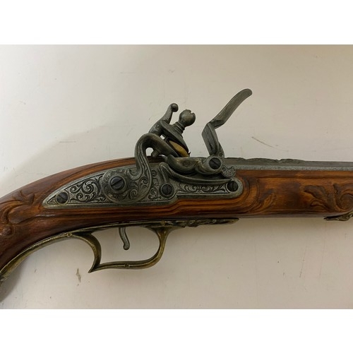 703 - Vintage ornamental flintlock pistol