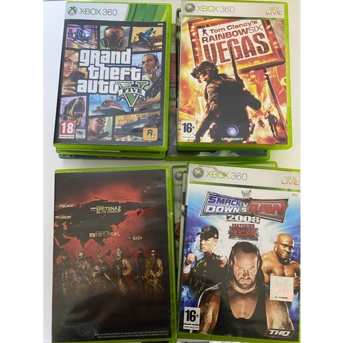 731 - Boxed Xbox 360 Elite 120gb console with leads, controller and 20 games. Fully tested and working