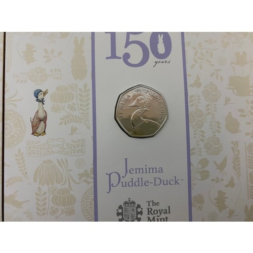 739 - Beatrix Potter 150th Anniversary 2016 UK 50p five coin set