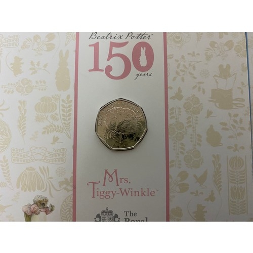 739 - Beatrix Potter 150th Anniversary 2016 UK 50p five coin set