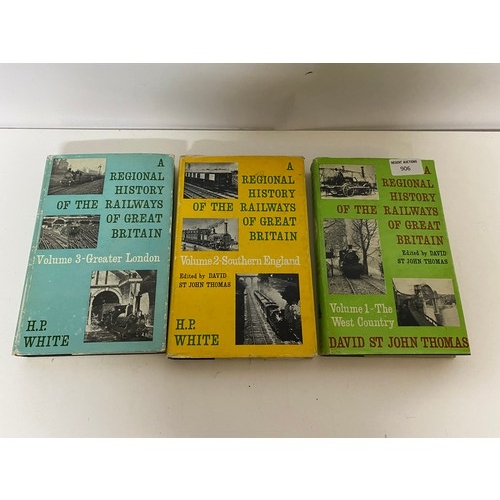 906 - A 3 book set of the Regional History of the Railways of Great Britain