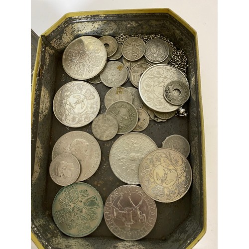 5 - Tin filled with old collectable coins