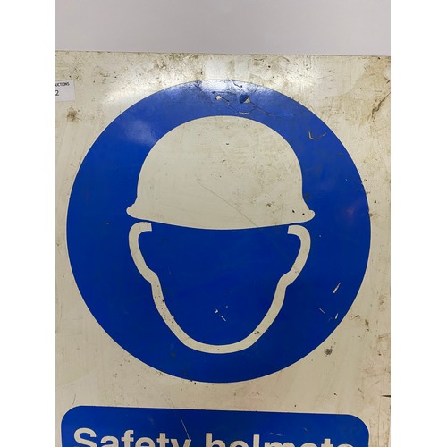 22 - Vintage sign - safety helmets must be worn measuring 40 x 60 cms