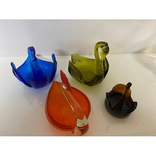 32 - Collection of glass swans