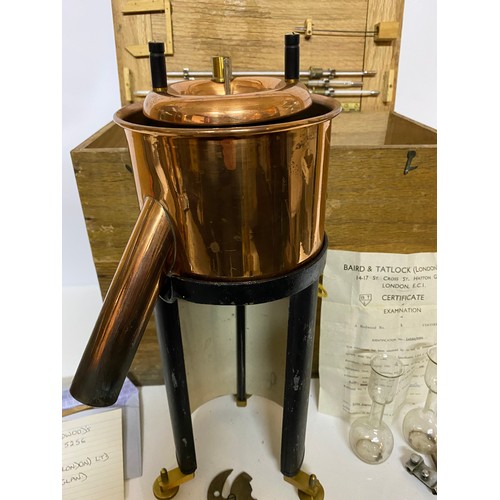 35 - Sir Boverton Redwood's viscometer no.5256 manufactured by Baird and Tatlock in brass and copper