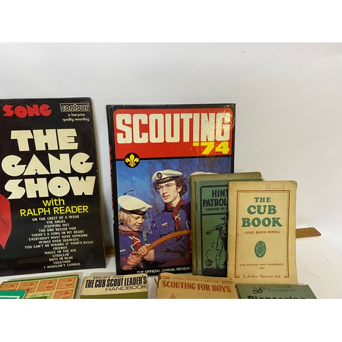 161 - Selection of Boy Scout books and a Gang Show LP