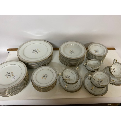 186 - A 70 piece set of Noritake 'Holbrook' comprising 10 x dinner plates, 10 x salad plates, 10 x side pl... 