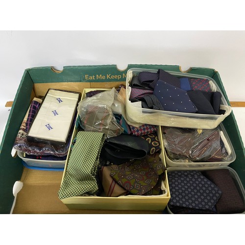 192 - Large selection of ties and hankerchiefs