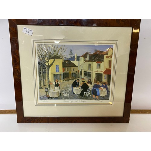 204 - Margaret Loxton limited edition print 'Pavement Cafe Nuits St Georges', signed 1505/1950