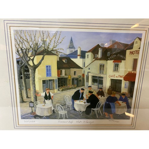 204 - Margaret Loxton limited edition print 'Pavement Cafe Nuits St Georges', signed 1505/1950