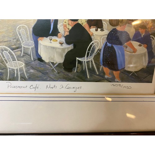 204 - Margaret Loxton limited edition print 'Pavement Cafe Nuits St Georges', signed 1505/1950