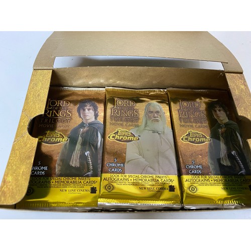 262 - 15 sealed packets of Topps Lord of the Rings Chrome Trilogy cards in box made in 2004