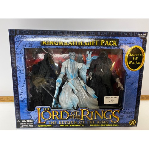 270 - Toybiz Lord of the Rings, The Return of the King Ringwraith gift set of Sauron's Evil Warriors, Morg... 