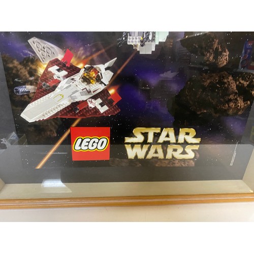 272 - Lego Star Wars Attack of the Clones Double sided collectors shop display piece, made in 2002. Frame ... 