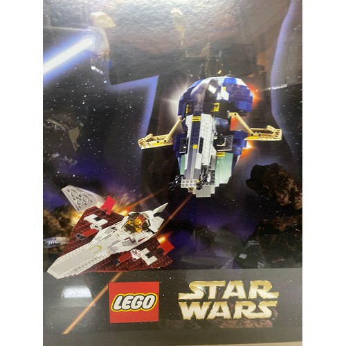 272 - Lego Star Wars Attack of the Clones Double sided collectors shop display piece, made in 2002. Frame ... 