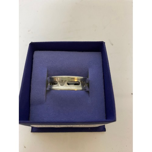 50 - Emporio Armani sterling silver ring size T