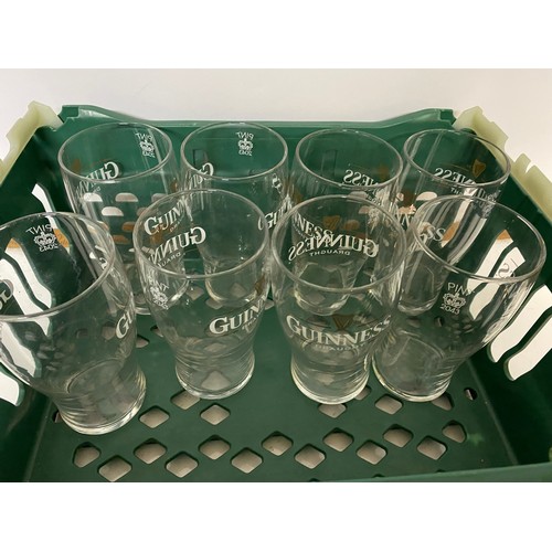 57 - Crate of 12 guinness glasses