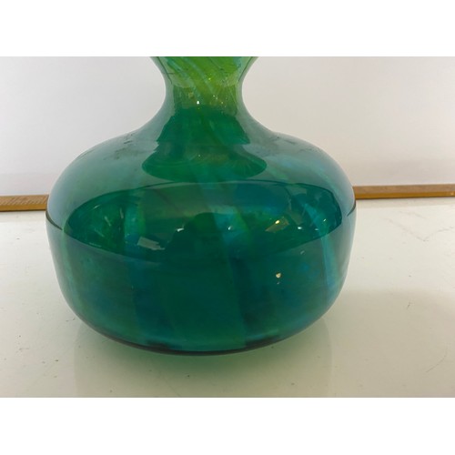 63 - Signed Mdina glass vase measuring 13 cms tall