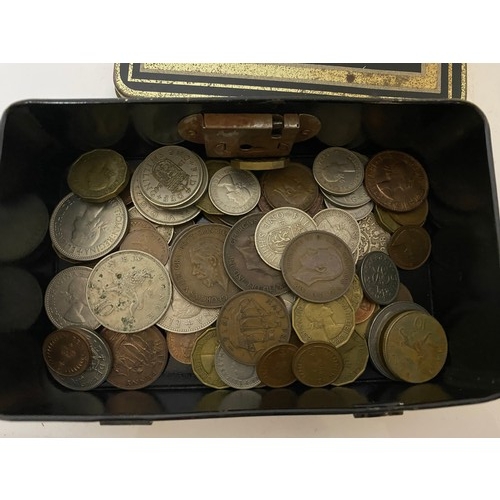 132 - Tin of old and collectable coins