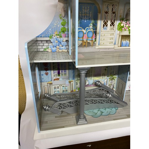 180 - Modern dolls house/castle measuring 82 x 135 cms tall